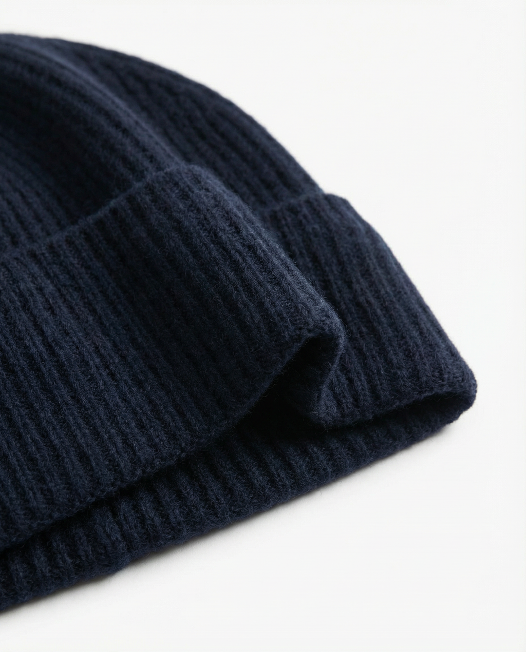 Cashmere Ribbed Knit Beanie Unisex