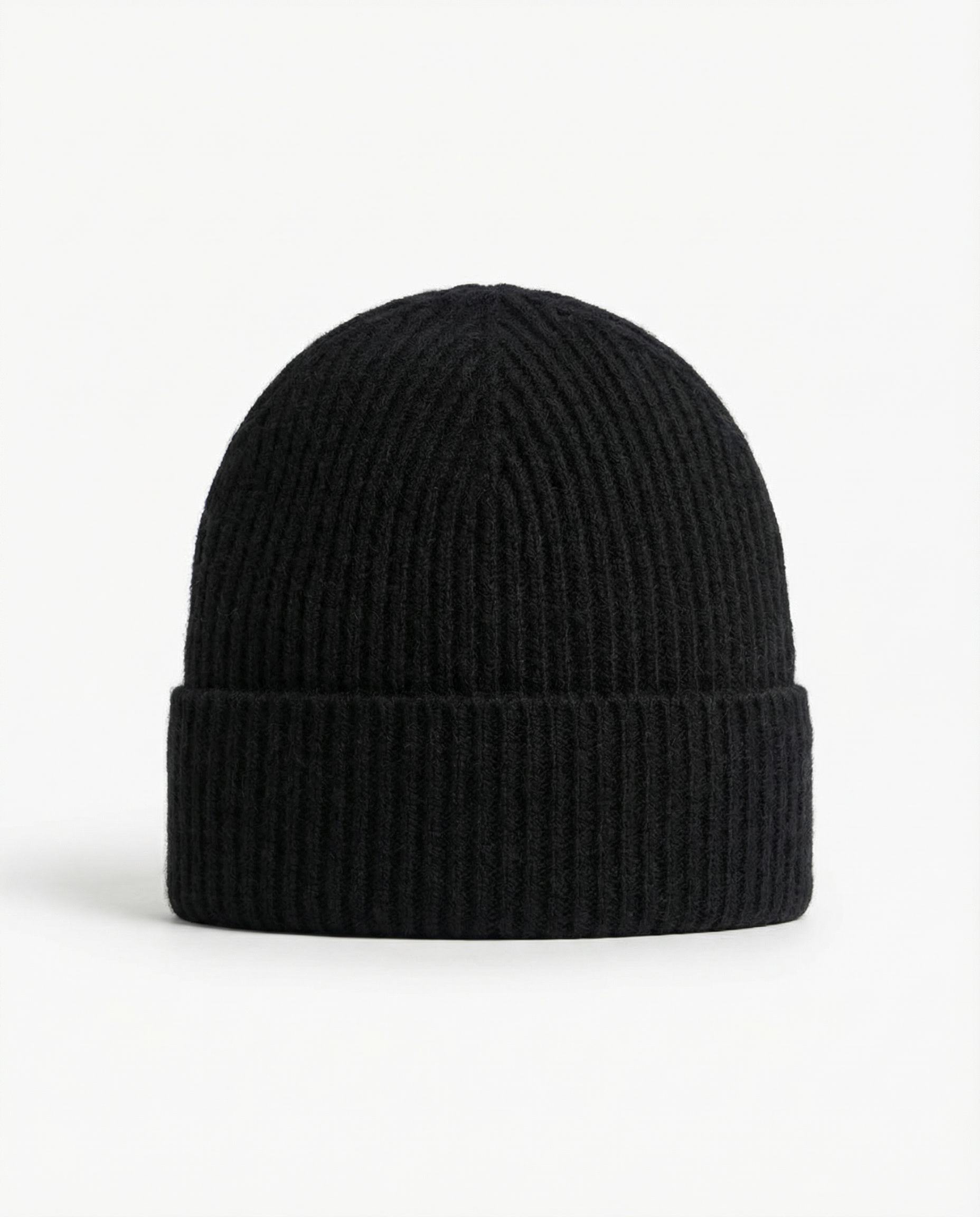 Cashmere Ribbed Knit Beanie Unisex