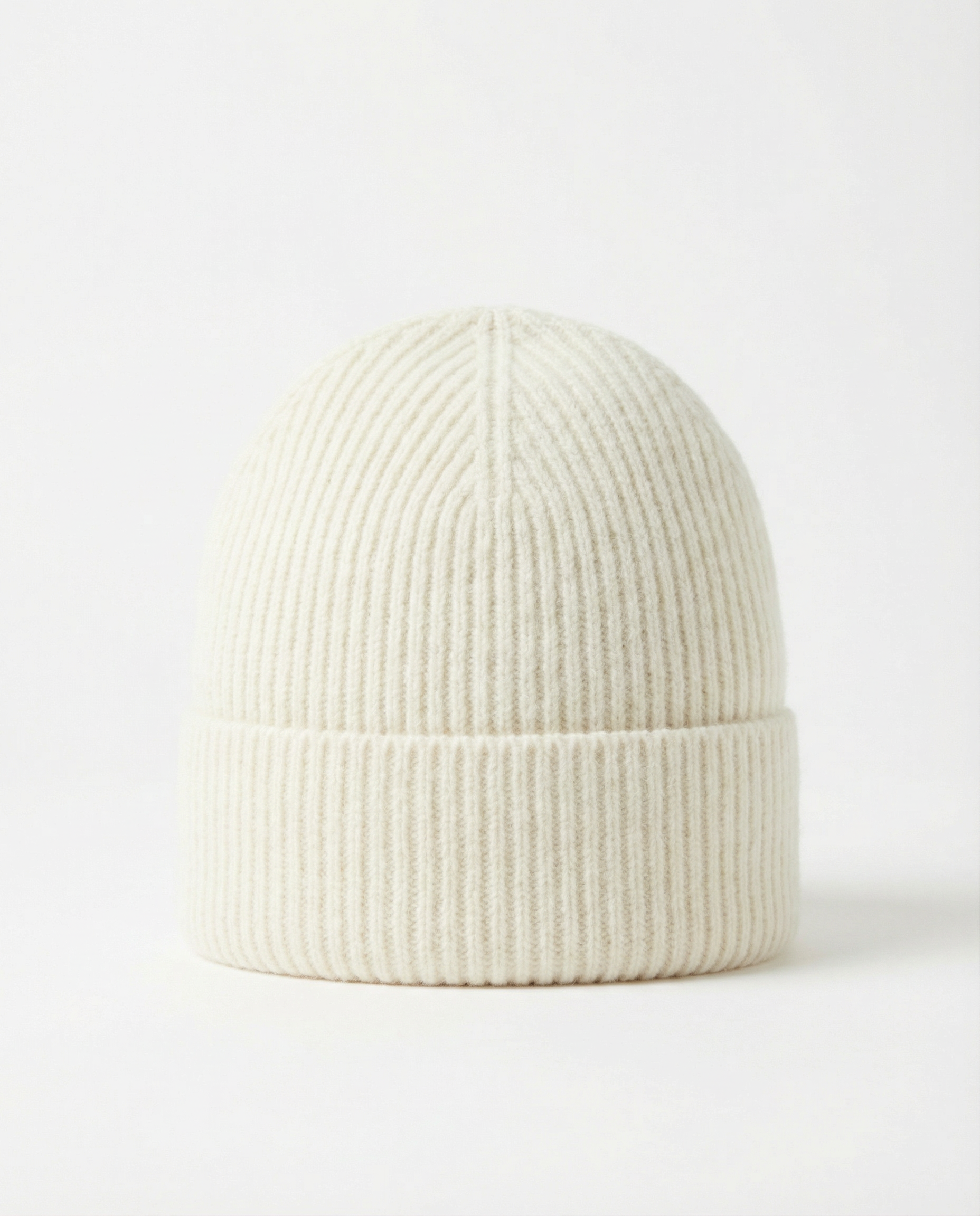 Cashmere Ribbed Knit Beanie Unisex