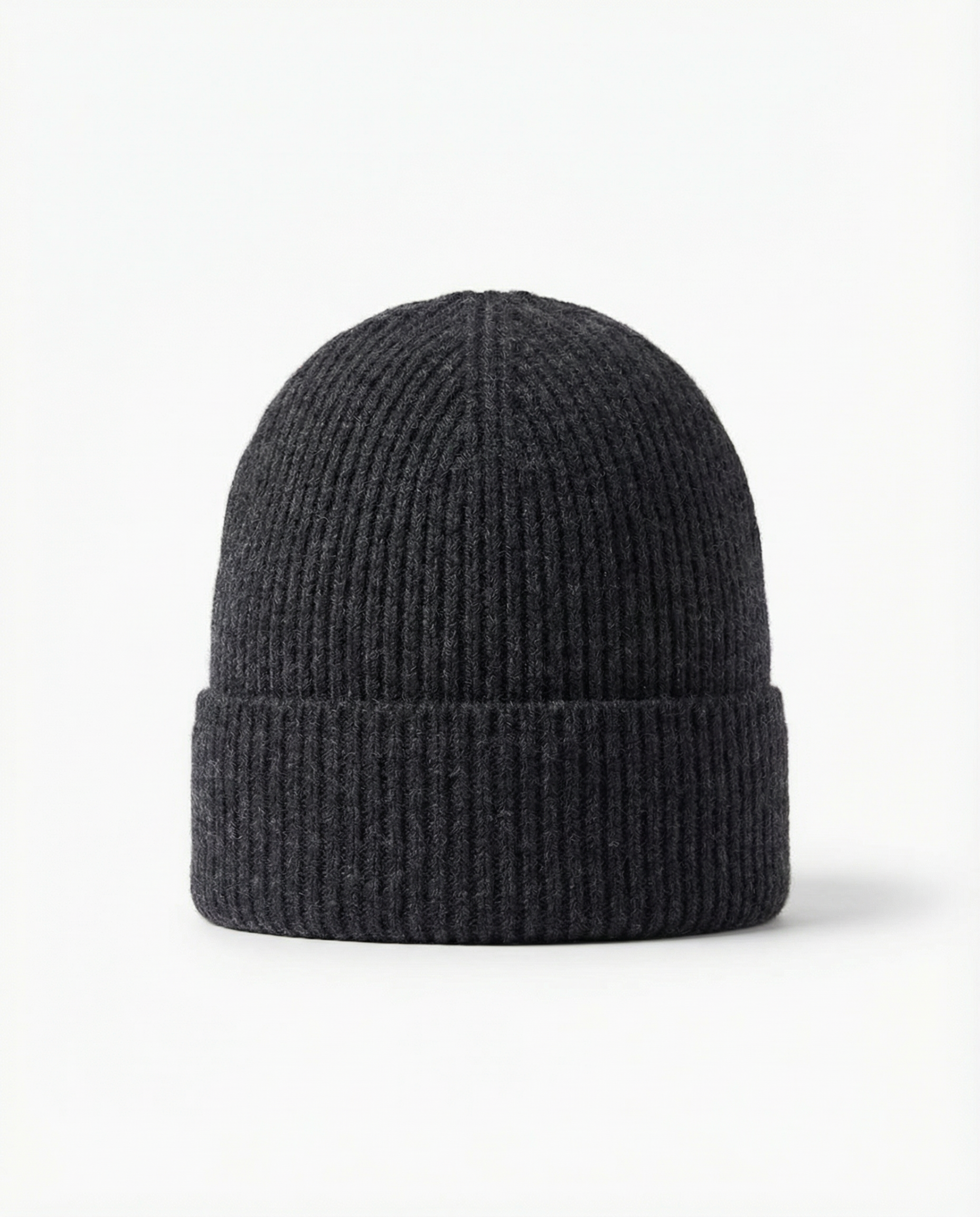 Cashmere Ribbed Knit Beanie Unisex