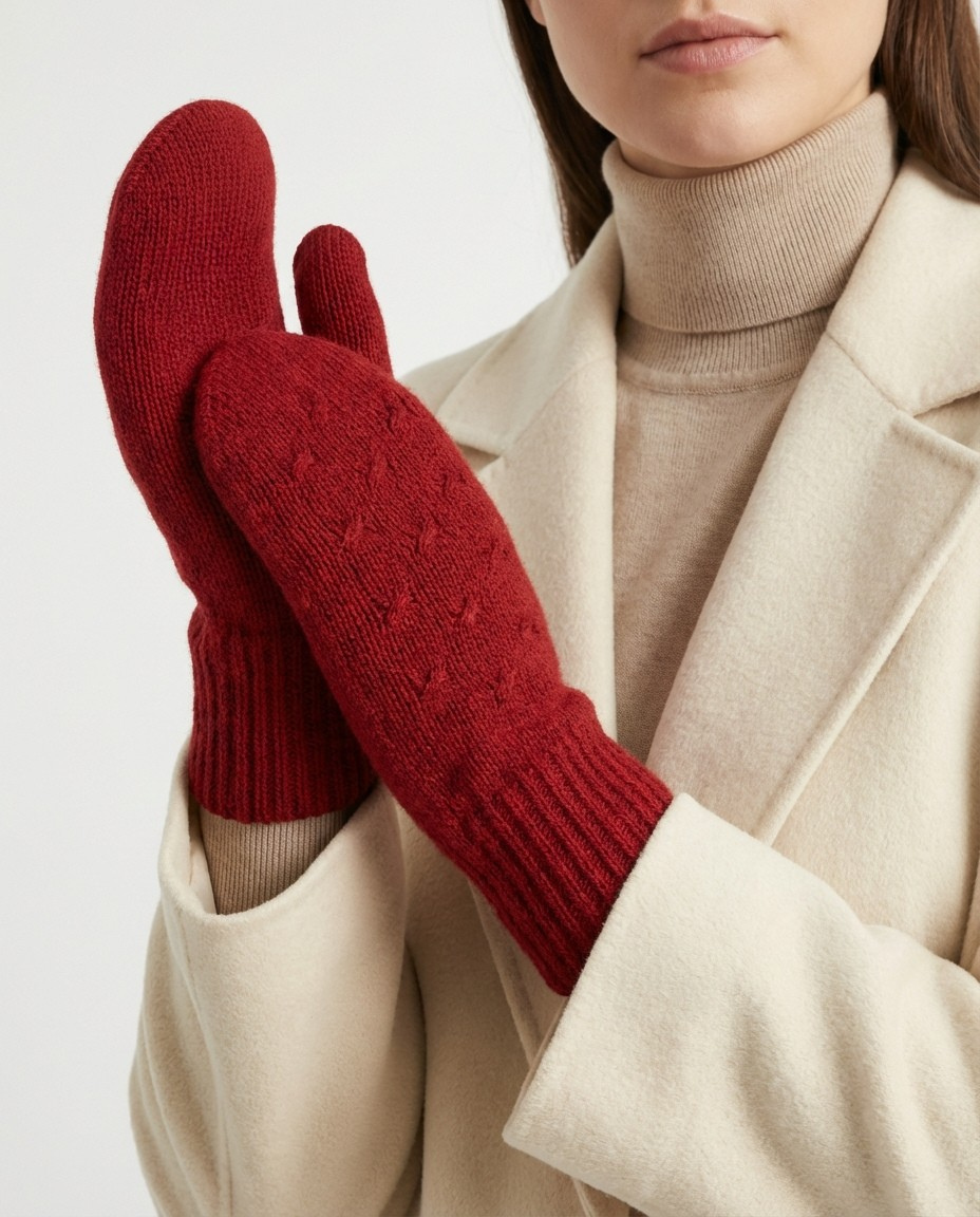 Cashmere Knit Mitten Glove