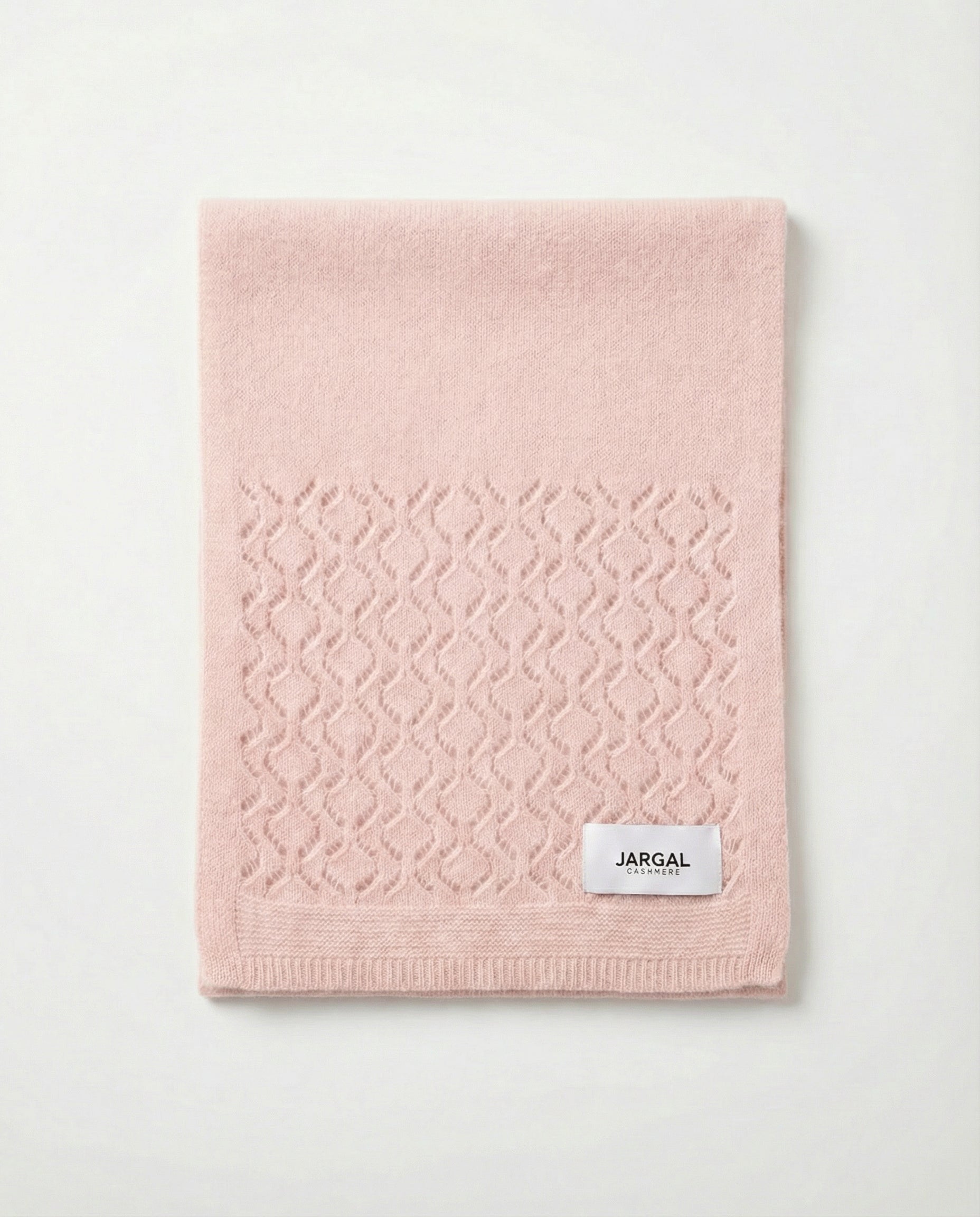 Cashmere Diamond Lattice Knit Scarf