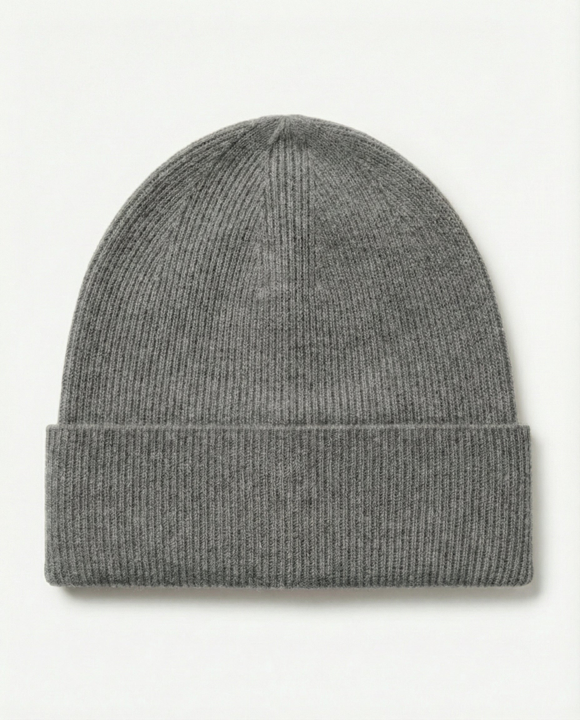Cashmere Ribbed Knit Beanie Unisex