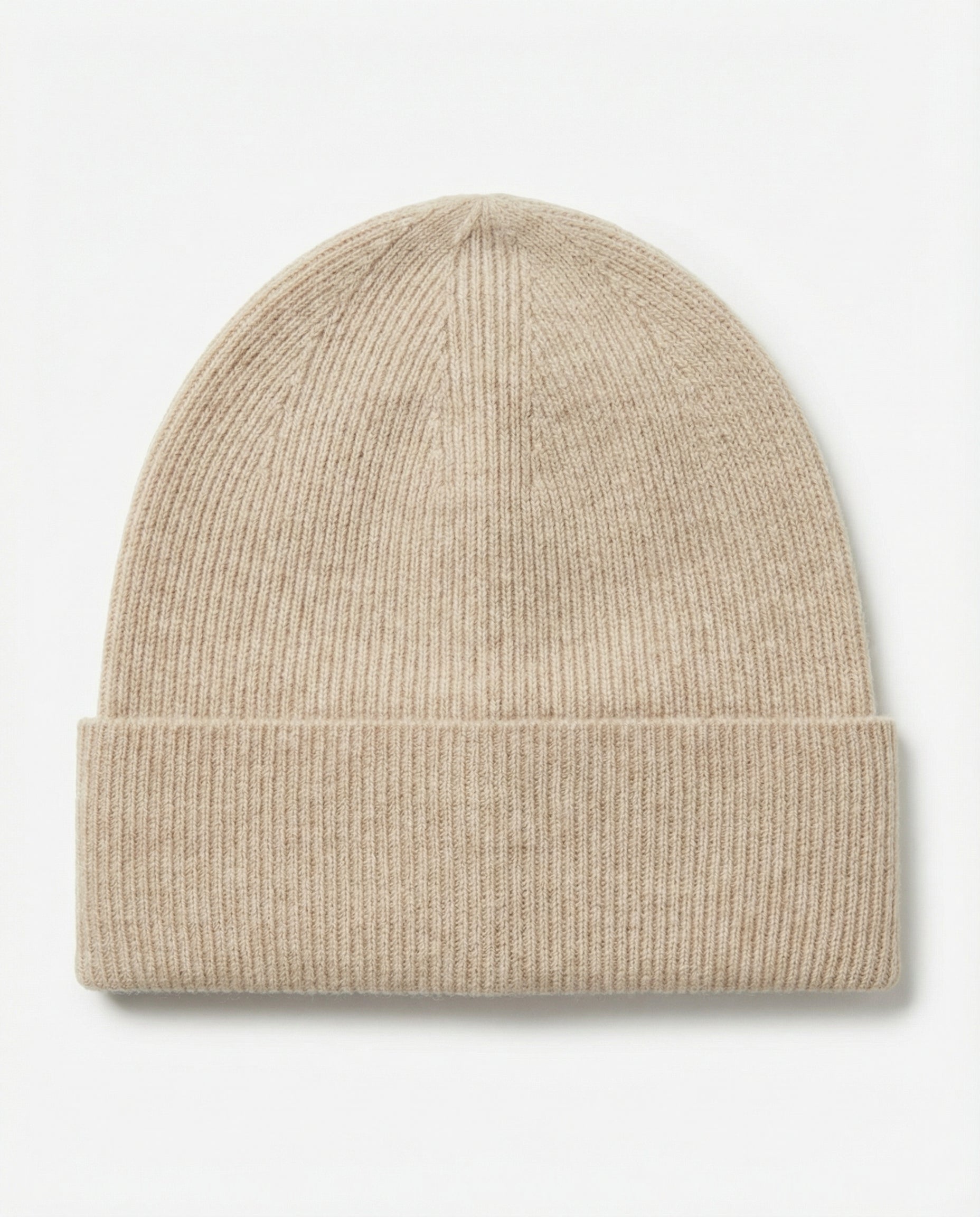 Cashmere Ribbed Knit Beanie Unisex