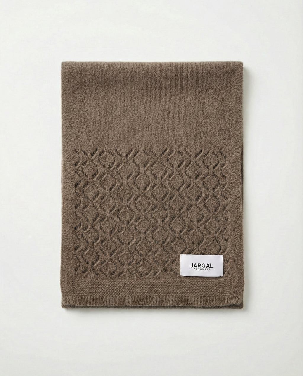 Cashmere Diamond Lattice Knit Scarf